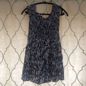 Blue and white dress